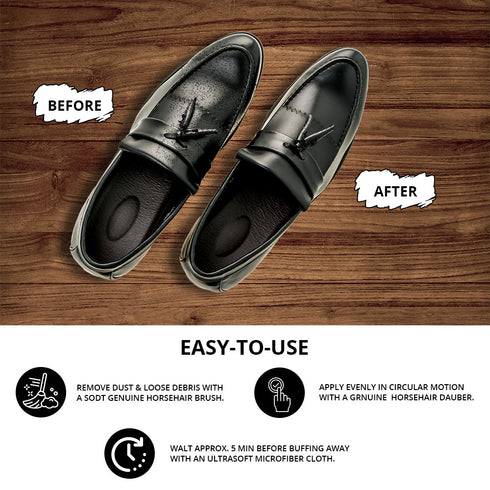 Shoe Polish Black | 1.69 fl oz | WBM SHOE CARE